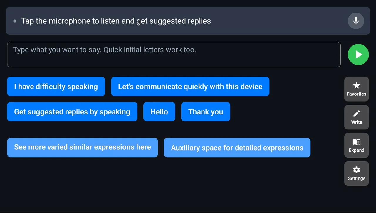 Salt Bread AAC suggesting replies after listening to speech